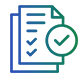 Icon representing requisition requests and approval workflow process