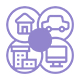 Icon representing fixed asset tracking and management system